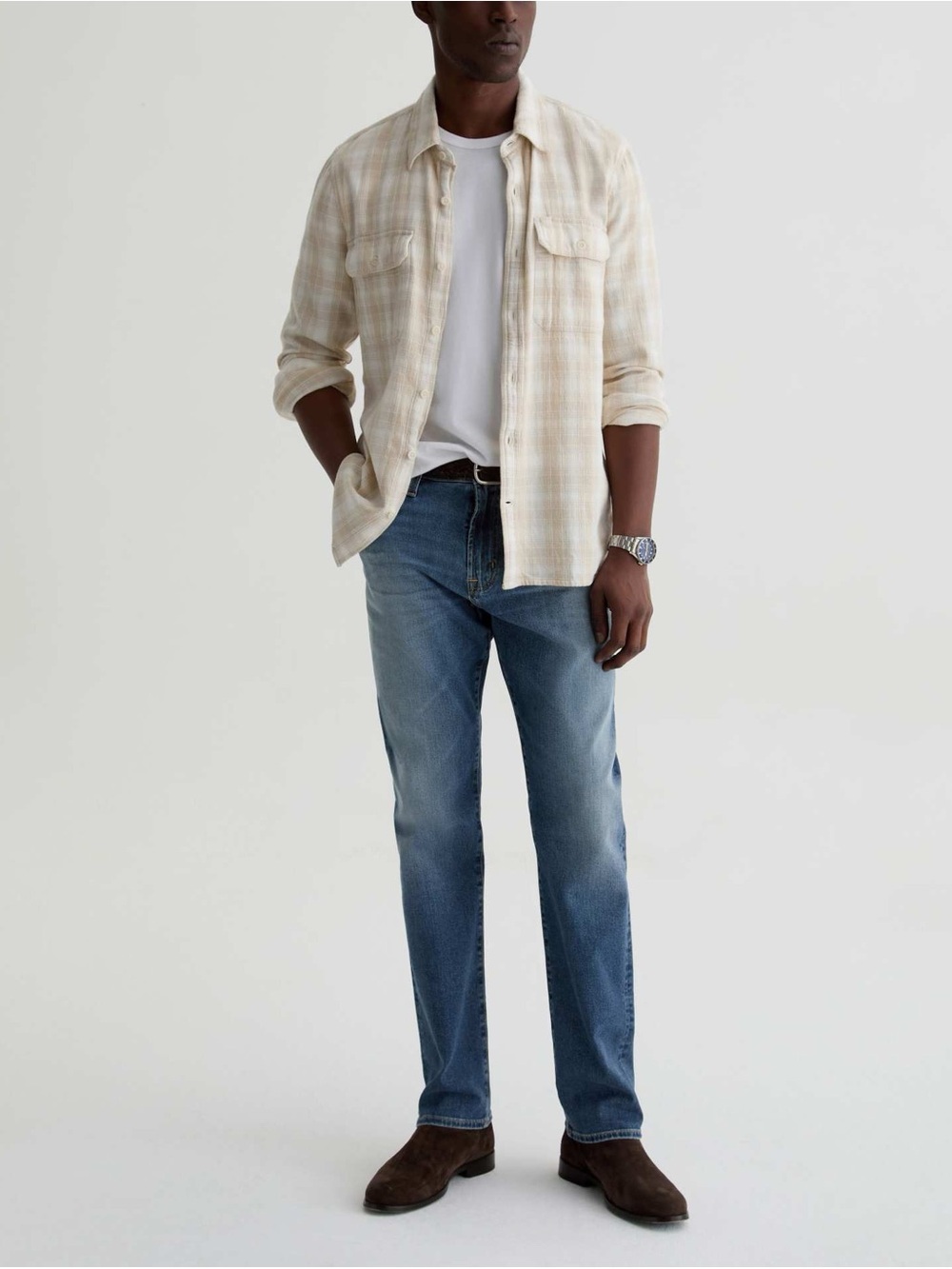 AG Everett Slim Straight Jeans Men’s 33x32 Plateau Blue